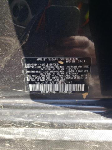 Photo 10 from auction – 2019 SUBARU CROSSTREK with VIN JF2GTANC7KH307931