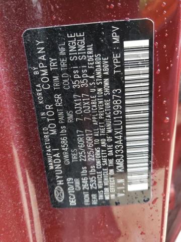 Photo 10 from auction – 2020 HYUNDAI TUCSON LIM with VIN KM8J33A4XLU199873