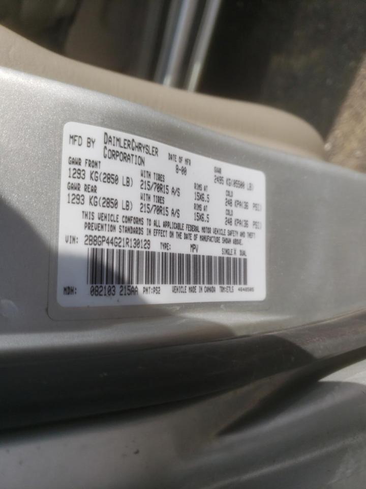 Photo 10 from auction – 2001 DODGE GRAND CARA with VIN 2B8GP44G21R130129