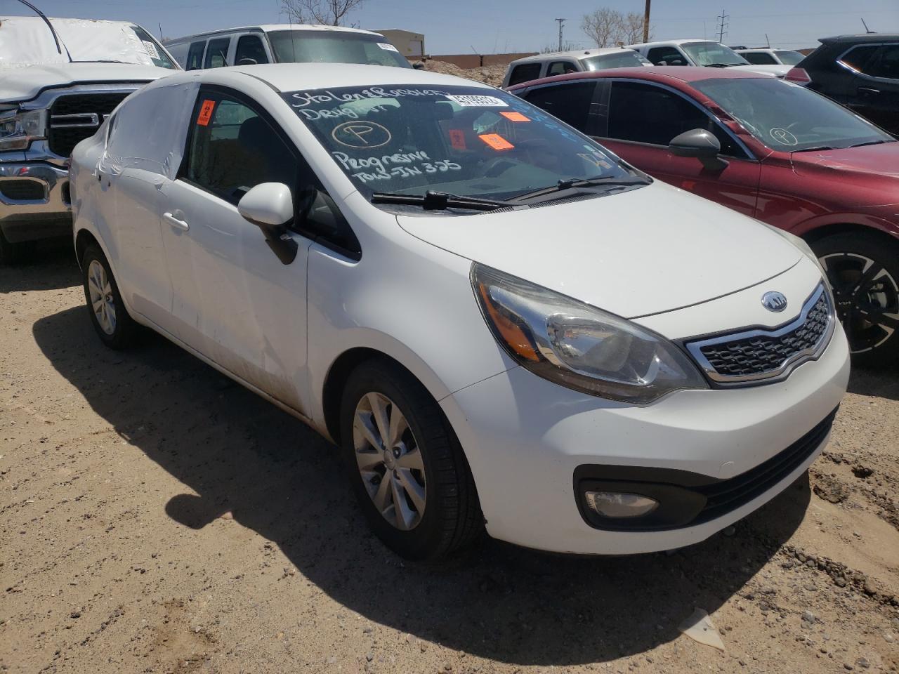 KIA RIO EX 2013 with VIN KNADN4A32D6282242 - Photo from auction