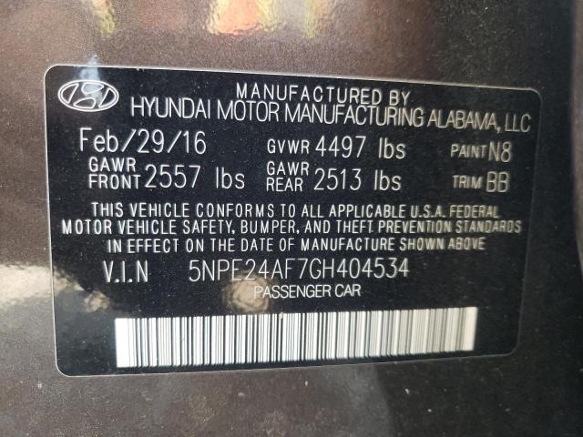Photo 10 from auction – 2016 HYUNDAI SONATA SE with VIN 5NPE24AF7GH404534