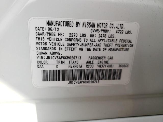 Photo 10 from auction – 2012 INFINITI G37 BASE with VIN JN1CV6AP6CM629713
