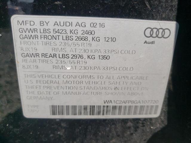 Photo 10 from auction – 2016 AUDI Q5 PREMIUM with VIN WA1C2AFP8GA107720