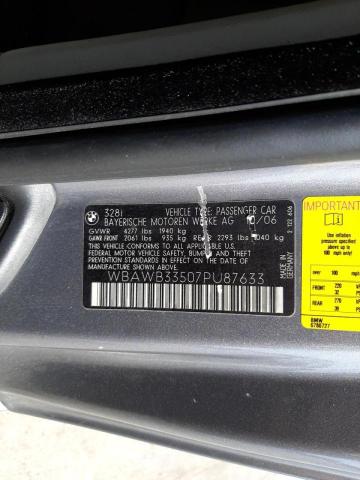 Photo 10 from auction – 2007 BMW 328 I with VIN WBAWB33507PU87633