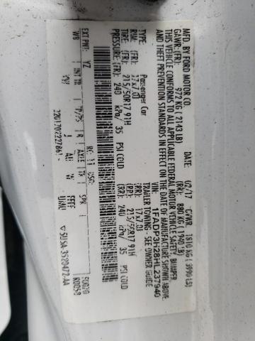 Photo 10 from auction – 2017 FORD FOCUS SEL with VIN 1FADP3H28HL237940
