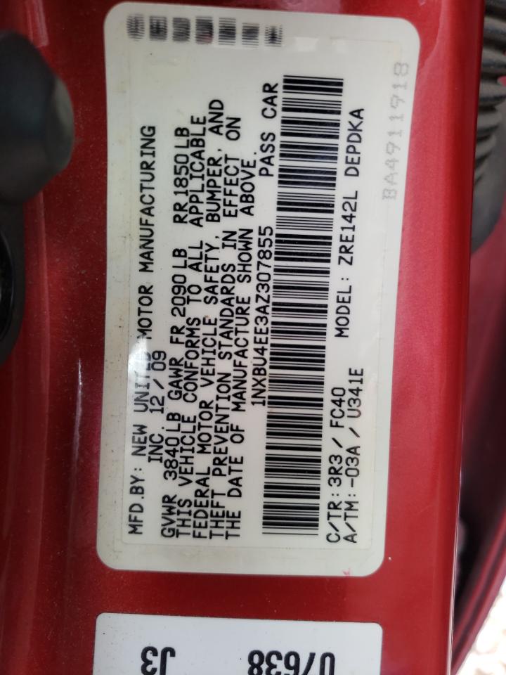 Photo 10 from auction – 2010 TOYOTA COROLLA BA with VIN 1NXBU4EE3AZ307855