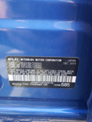 Photo 10 from auction – 2015 MITSUBISHI LANCER EVO with VIN JA32W7FV3FU028748