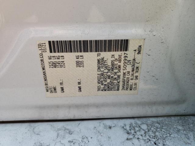Фото 10 с аукциона – 2021 NISSAN MAXIMA PLA с VIN 1N4AA6FVXMC509997