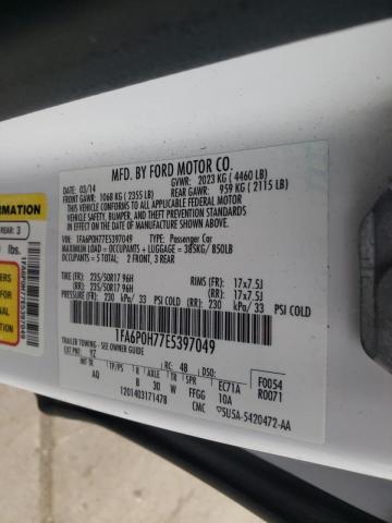 Photo 10 from auction – 2014 FORD FUSION SE with VIN 1FA6P0H77E5397049