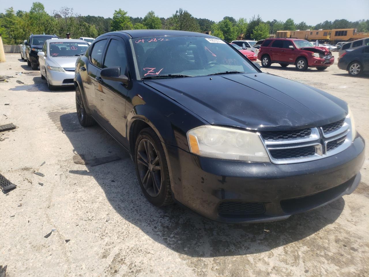 DODGE AVENGER SE 2012 with VIN 1C3CDZAGXCN280779 - Photo from auction