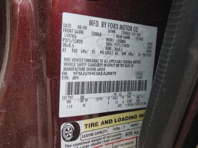 Photo 10 from auction – 2010 FORD EXPEDITION with VIN 1FMJU1H53AEA29975