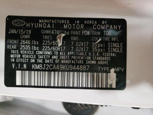 Photo 10 from auction – 2019 HYUNDAI TUCSON SE with VIN KM8J2CA49KU944887