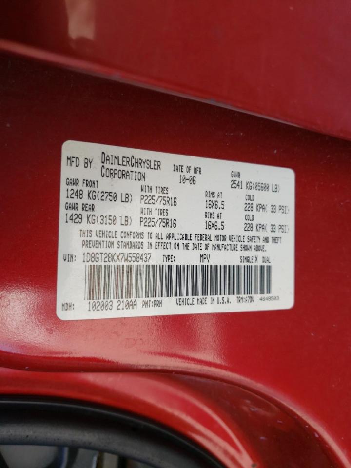 Photo 10 from auction – 2007 DODGE NITRO SXT with VIN 1D8GT28KX7W558437