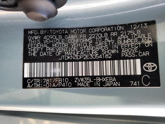 Photo 10 from auction – 2014 TOYOTA PRIUS PLUG with VIN JTDKN3DP2E3054182
