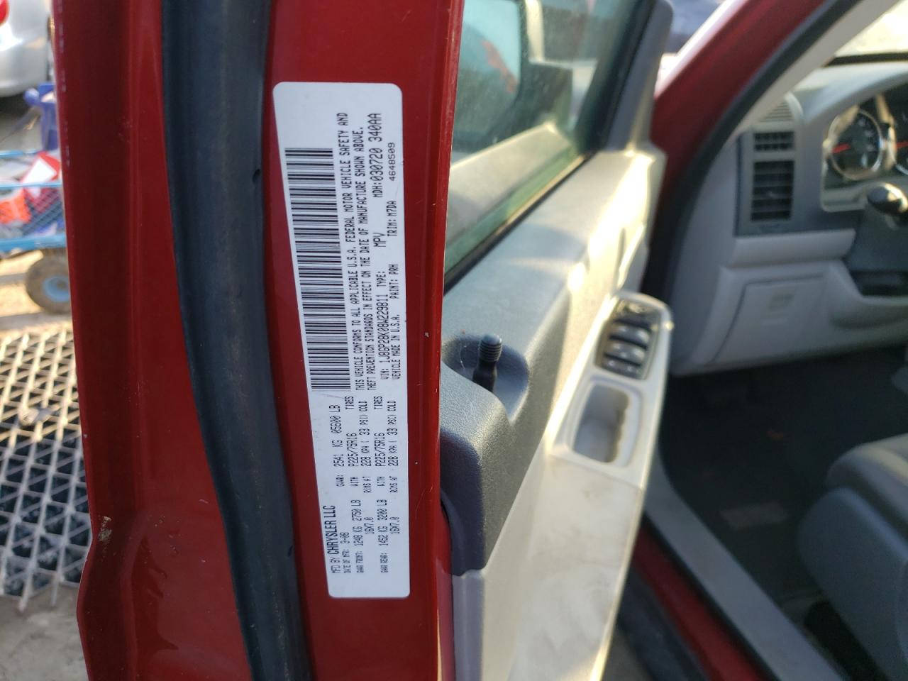 Photo 10 from auction – 2008 JEEP LIBERTY SP with VIN 1J8GP28K08W229811