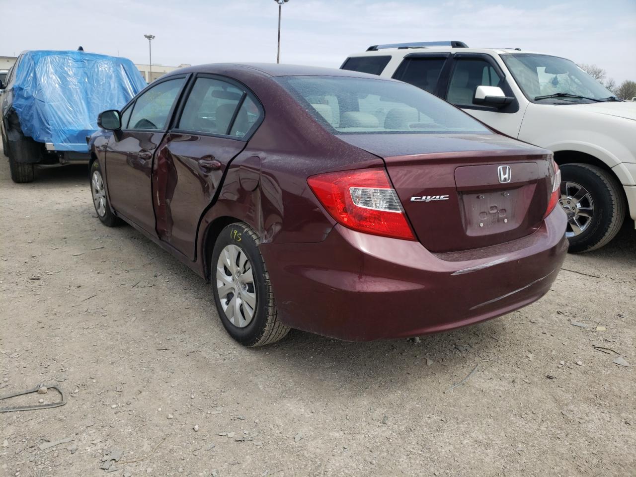 Photo 3 from auction – 2012 HONDA CIVIC LX with VIN 19XFB2F58CE074510