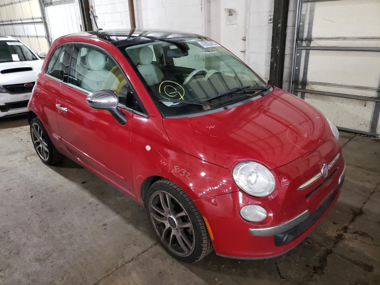 FIAT 500 LOUNGE 2012 with VIN 3C3CFFCR7CT348043 - Photo from auction