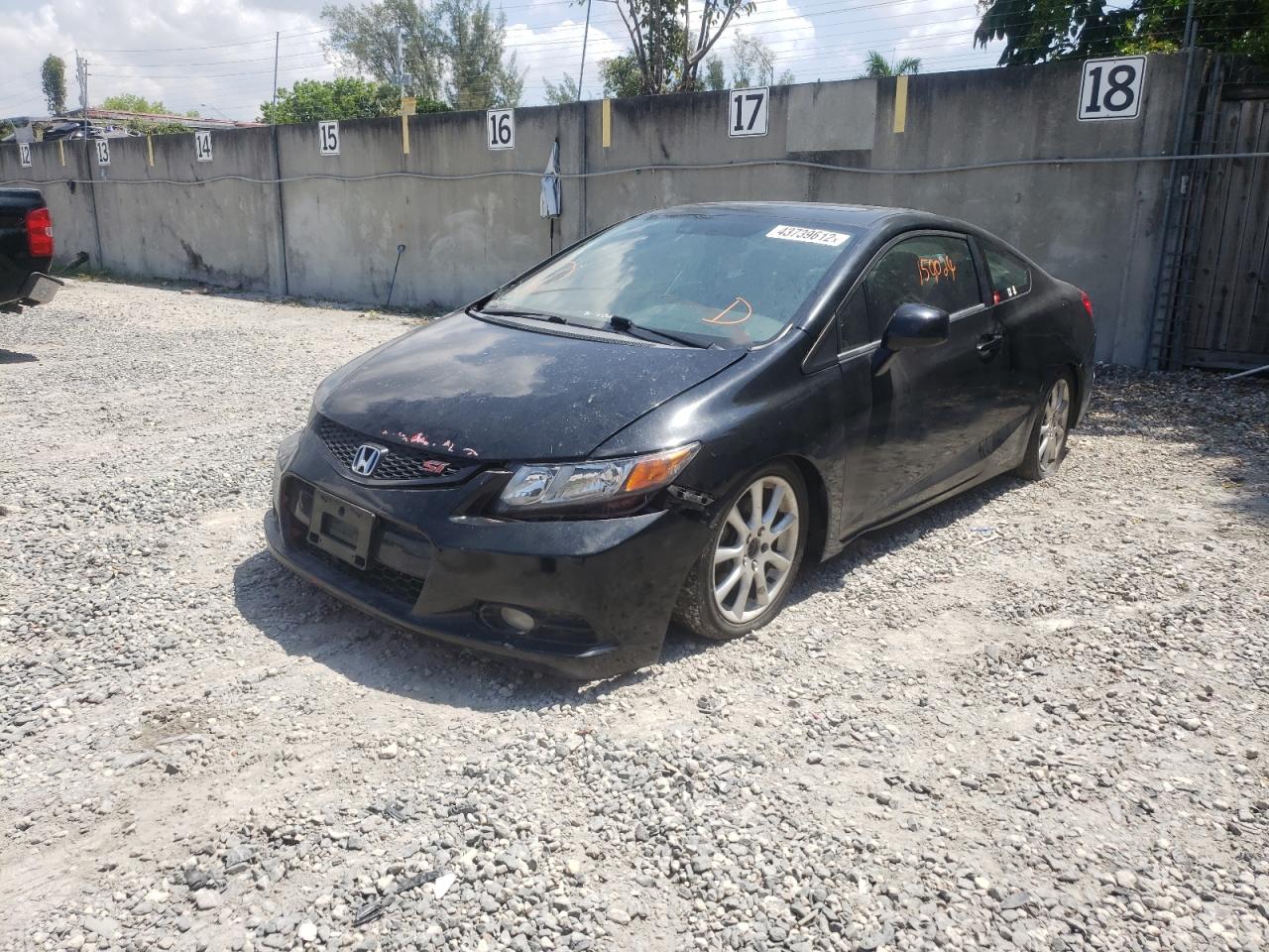 Photo 2 from auction – 2012 HONDA CIVIC SI with VIN 2HGFG4A57CH708304