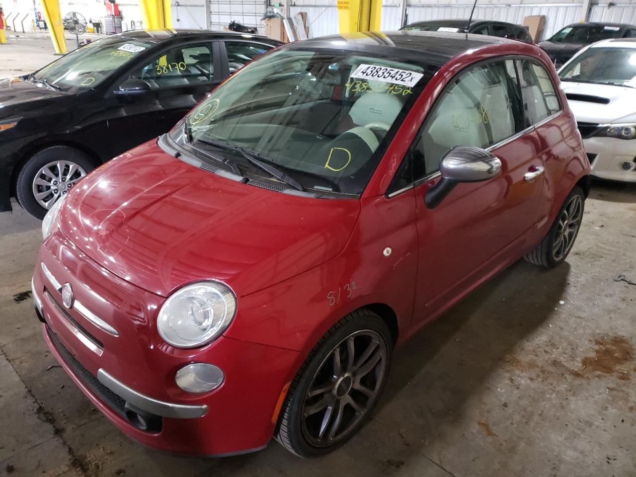 Photo 2 from auction – 2012 FIAT 500 LOUNGE with VIN 3C3CFFCR7CT348043