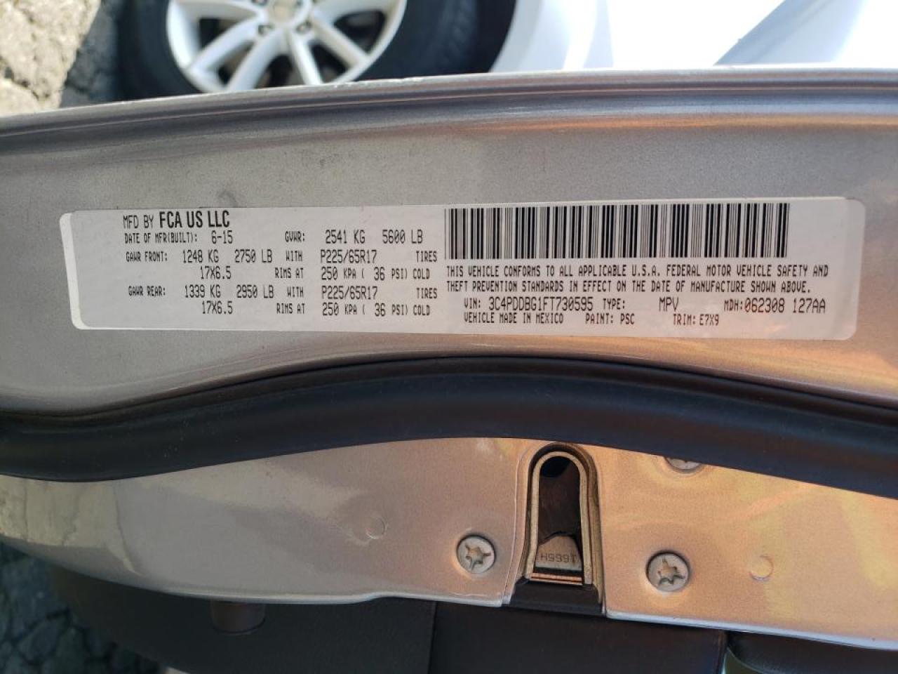 Photo 10 from auction – 2015 DODGE JOURNEY SX with VIN 3C4PDDBG1FT730595