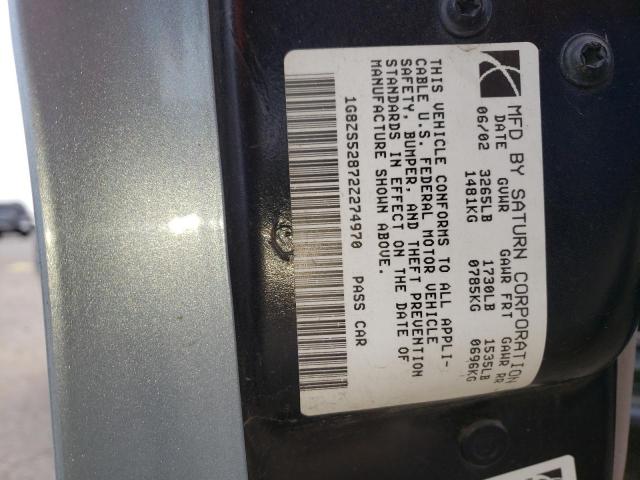 Photo 10 from auction – 2002 SATURN SL SPRING with VIN 1G8ZS52872Z274970