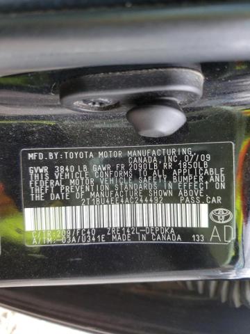 Photo 10 from auction – 2010 TOYOTA COROLLA BA with VIN 2T1BU4EE4AC244492