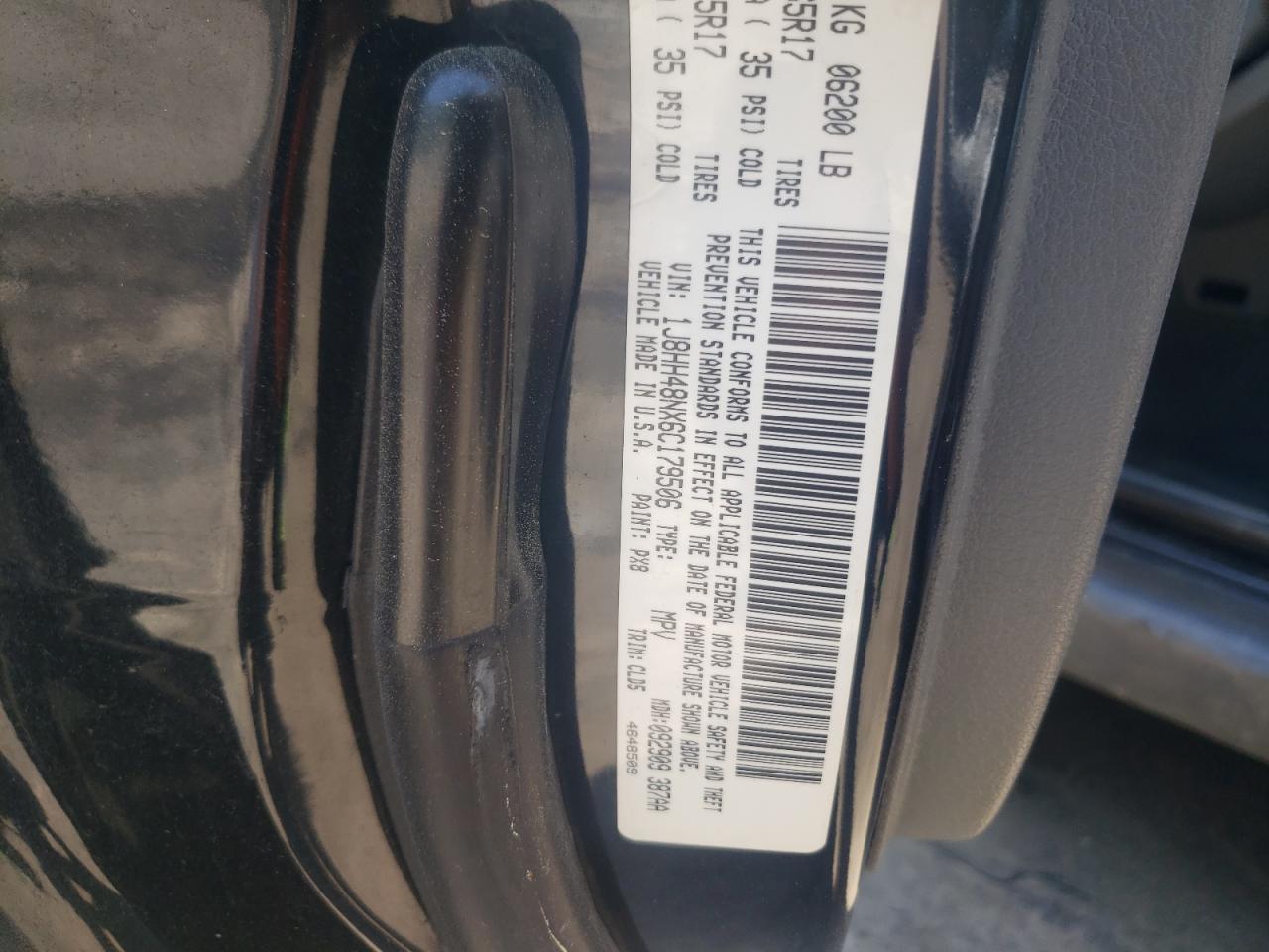 Photo 10 from auction – 2006 JEEP COMMANDER with VIN 1J8HH48NX6C179506