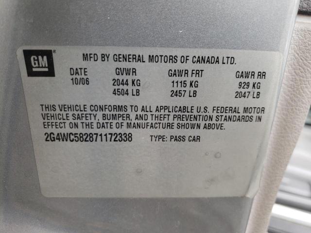 BUICK LACROSSE C 2007 with VIN 2G4WC582871172338 - Photo from auction