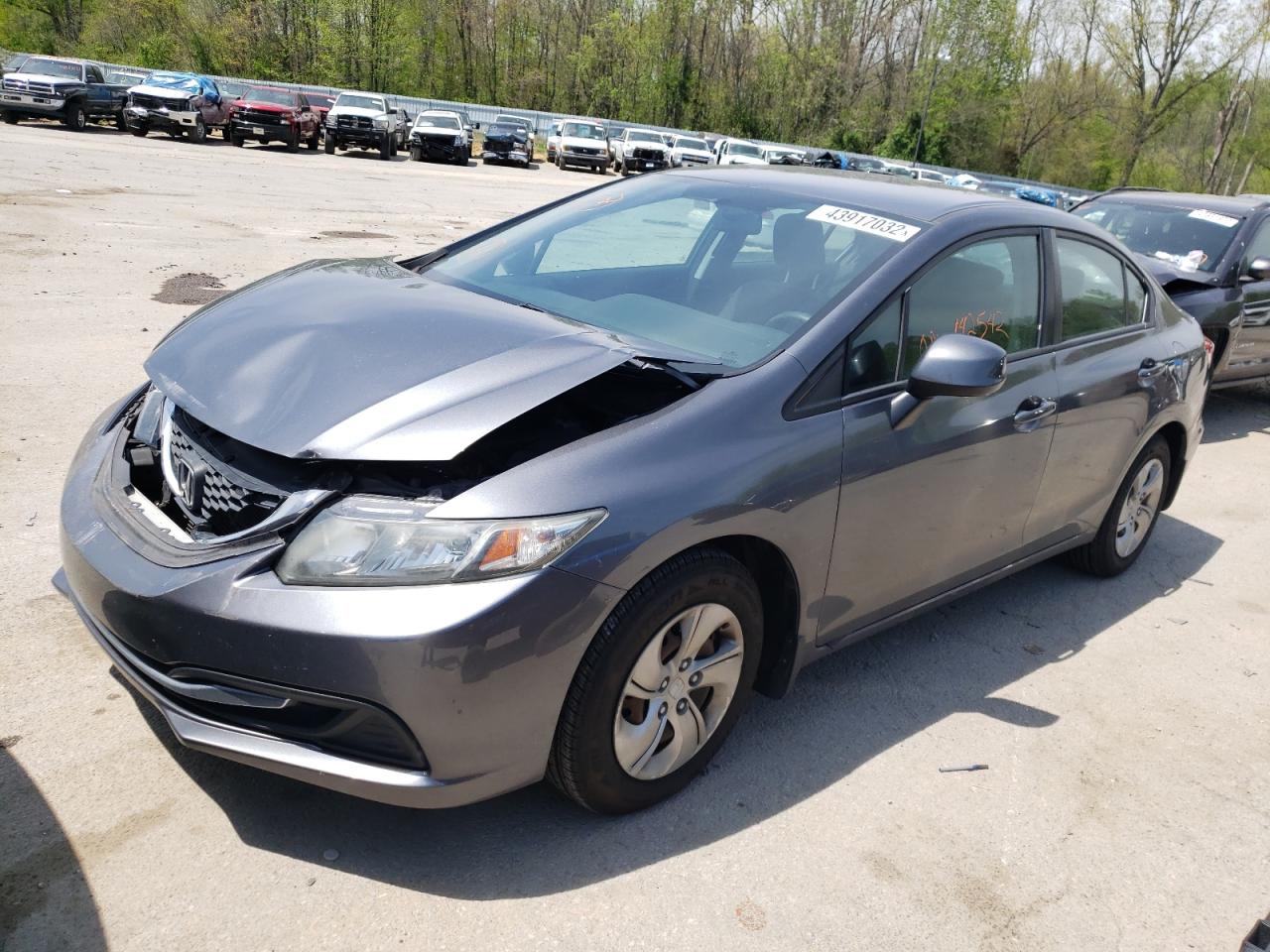Photo 2 from auction – 2013 HONDA CIVIC LX with VIN 19XFB2F58DE051441