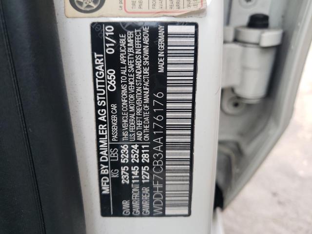 Photo 10 from auction – 2010 MERCEDES-BENZ E 550 with VIN WDDHF7CB3AA176176