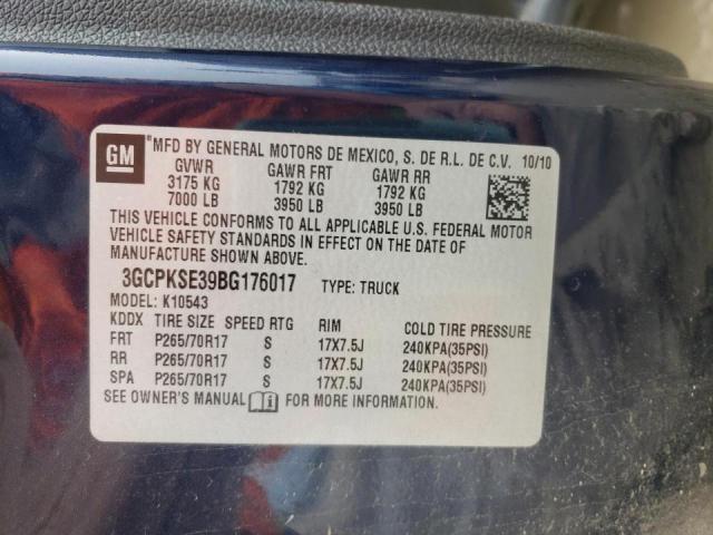 Photo 10 from auction – 2011 CHEVROLET SILVERADO with VIN 3GCPKSE39BG176017