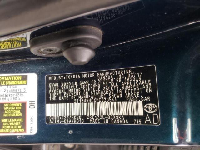 Photo 10 from auction – 2017 TOYOTA COROLLA L with VIN 2T1BURHEXHC920544