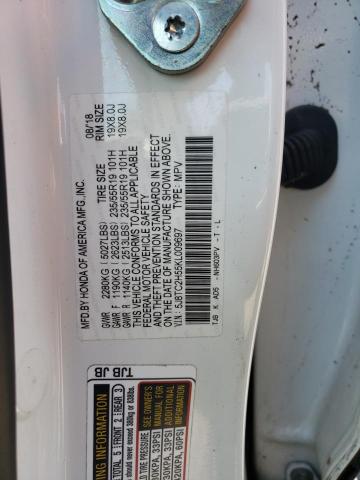 Photo 10 from auction – 2019 ACURA RDX TECHNO with VIN 5J8TC2H55KL009697