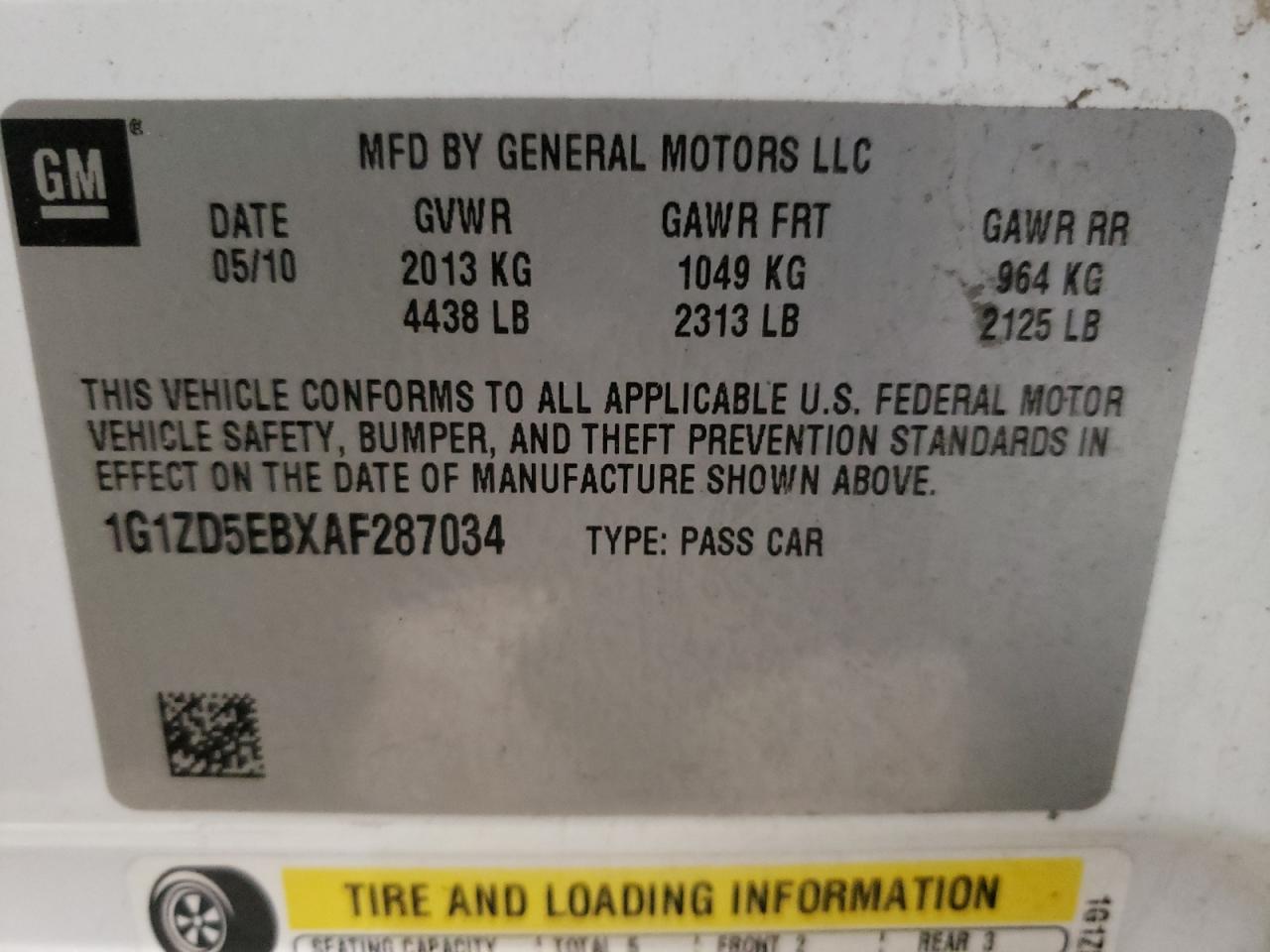 Photo 10 from auction – 2010 CHEVROLET MALIBU 2LT with VIN 1G1ZD5EBXAF287034