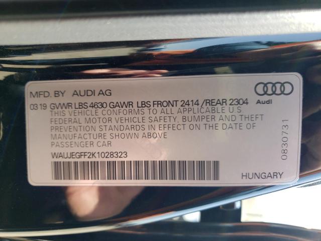 Photo 10 from auction – 2019 AUDI A3 PREMIUM with VIN WAUJEGFF2K1028323