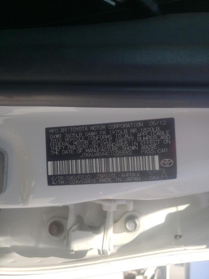 Photo 10 from auction – 2012 TOYOTA SCION XD with VIN JTKKU4B44C1025592