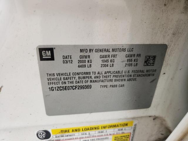 Photo 10 from auction – 2012 CHEVROLET MALIBU 1LT with VIN 1G1ZC5E07CF299369