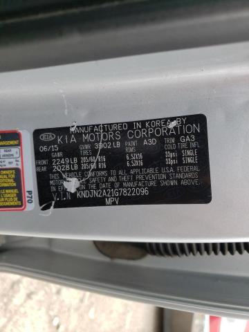Photo 10 from auction – 2016 KIA SOUL with VIN KNDJN2A21G7822096