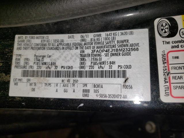 Photo 10 from auction – 2011 FORD FIESTA SE with VIN 3FADP4EJ1BM232568