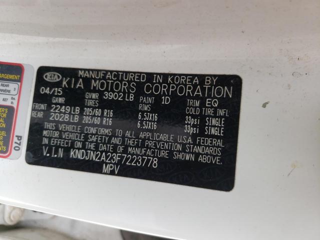 Photo 10 from auction – 2015 KIA SOUL with VIN KNDJN2A23F7223778