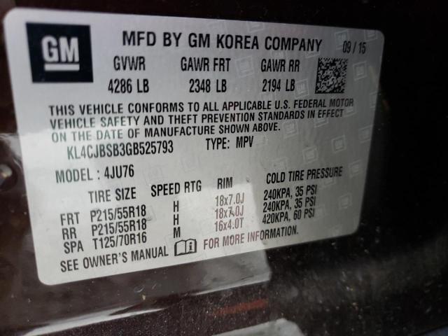 Photo 10 from auction – 2016 BUICK ENCORE CON with VIN KL4CJBSB3GB525793