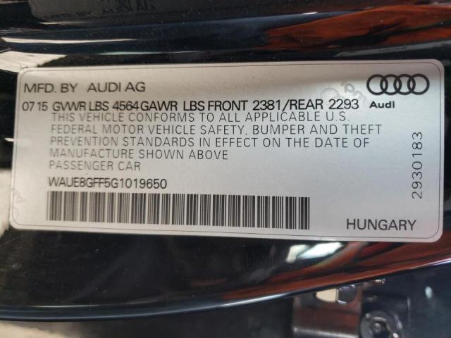 Photo 10 from auction – 2016 AUDI A3 PREMIUM with VIN WAUE8GFF5G1019650