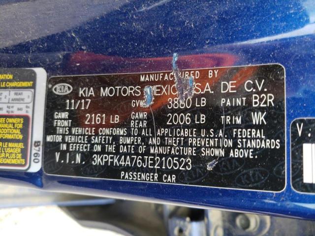 Photo 10 from auction – 2018 KIA FORTE LX with VIN 3KPFK4A76JE210523