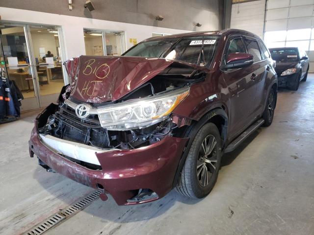 Photo 2 from auction – 2016 TOYOTA HIGHLANDER with VIN 5TDJKRFH3GS317066