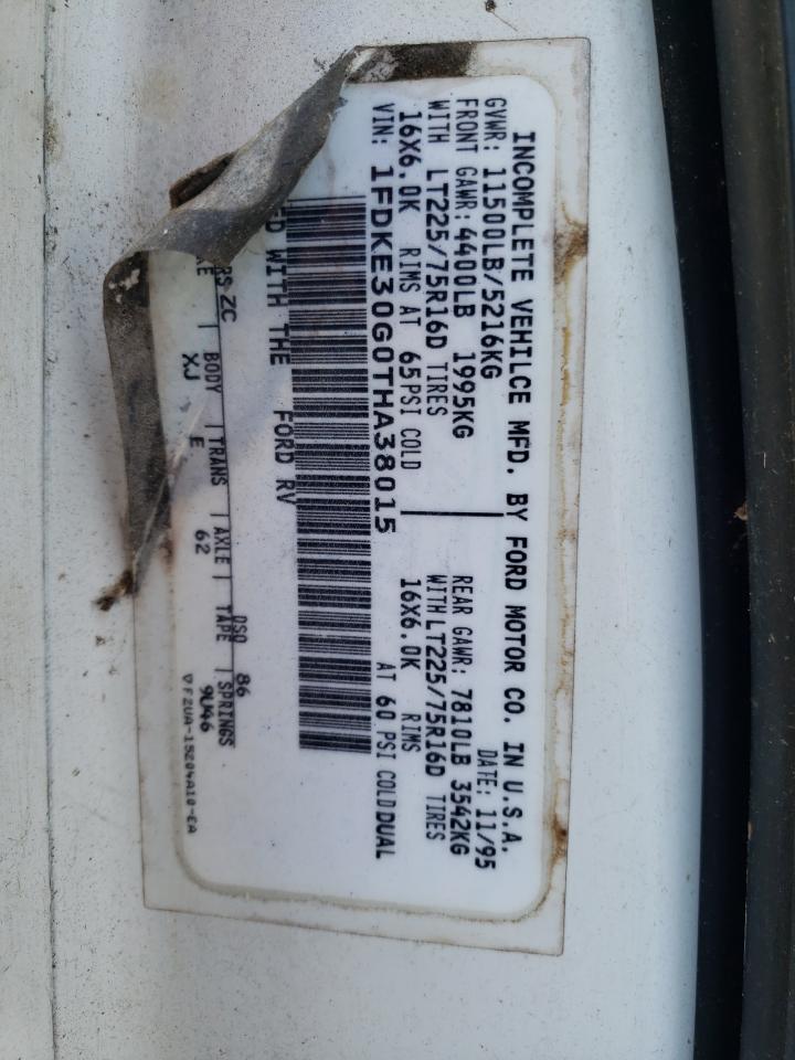 Photo 10 from auction – 1997 FORD ECONOLINE with VIN 1FDKE30G0THA38015