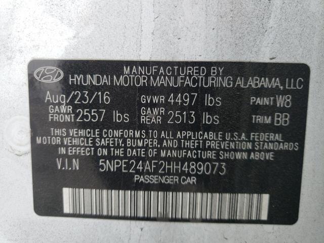 Photo 10 from auction – 2017 HYUNDAI SONATA SE with VIN 5NPE24AF2HH489073