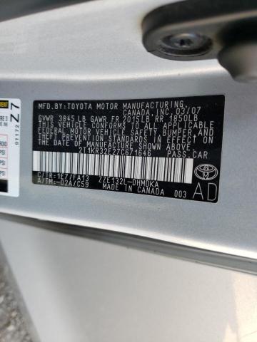 Photo 10 from auction – 2007 TOYOTA COROLLA MA with VIN 2T1KR32E27C671646
