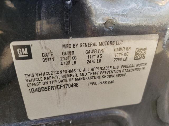 Photo 10 from auction – 2012 BUICK LACROSSE P with VIN 1G4GD5ER1CF170498