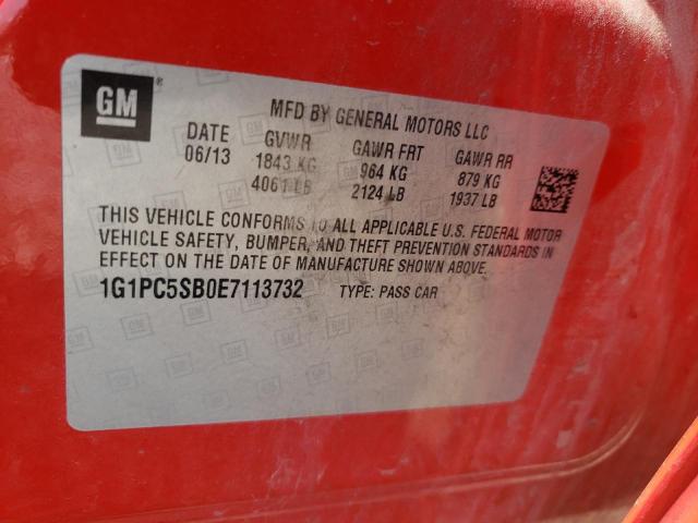 Photo 10 from auction – 2014 CHEVROLET CRUZE LT with VIN 1G1PC5SB0E7113732