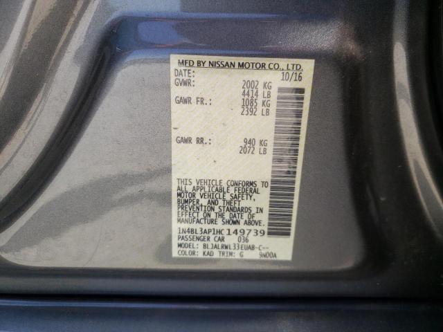 Photo 10 from auction – 2017 NISSAN ALTIMA 3.5 with VIN 1N4BL3AP1HC149739